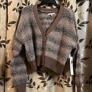 Celebrity Pink Brown and Gray Cardigan